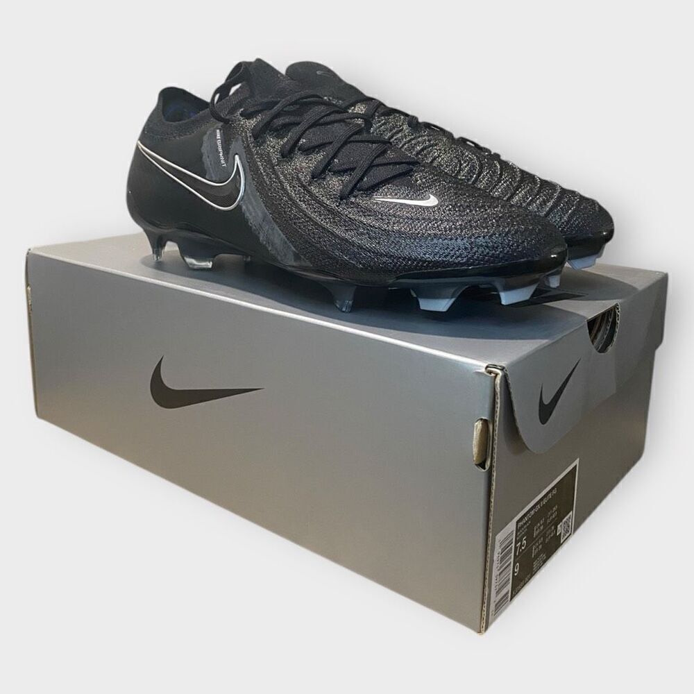 Nike Phantom GX II 2 Elite FG Black Cleats FJ2559-001 Mens size 7.5 / Womens 9